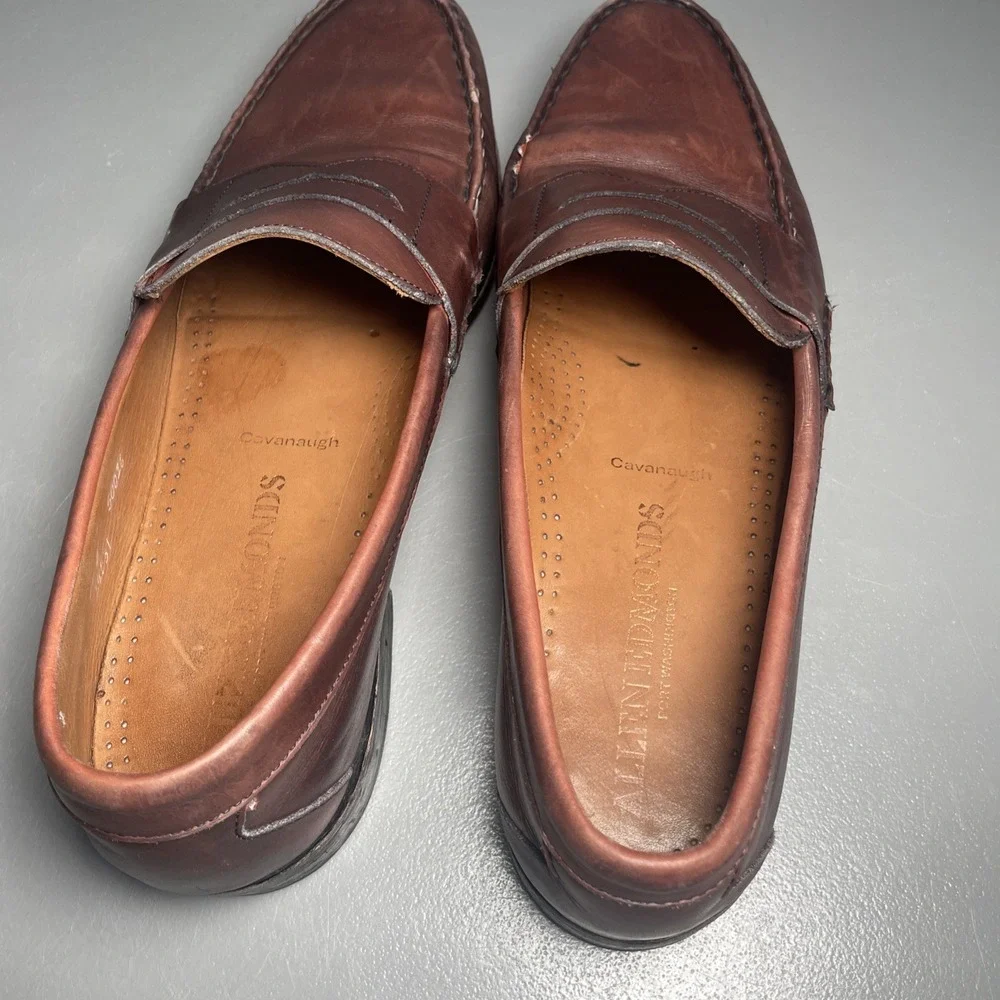 Allen Edmonds Cavanaugh Oxblood Pinch Penny Slip On Loafers Men's Size 11 D